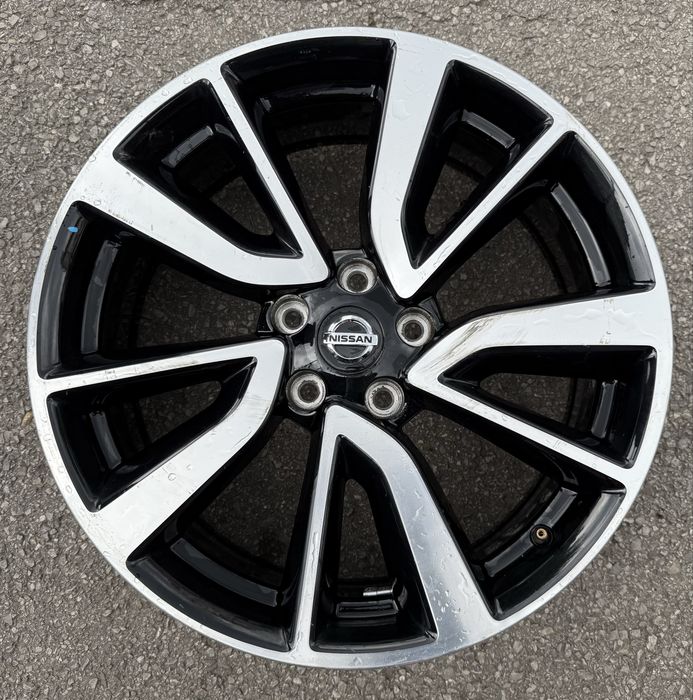 Оригинална джанта Нисан Кашкай Х-трейл 5Х114.3 OEM NISSAN QUASHQAI+2 J11 X-trail 19 цола единична бройка за резервна патерица без TPMS сензор датчик