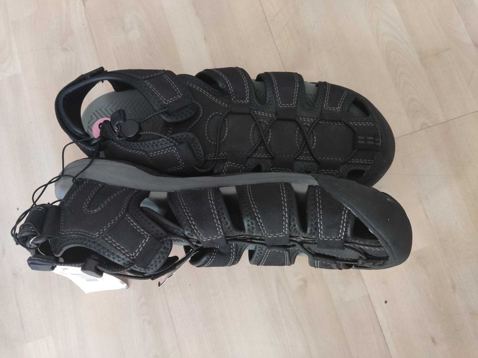 Мъжки сандали от естествена кожа и велур