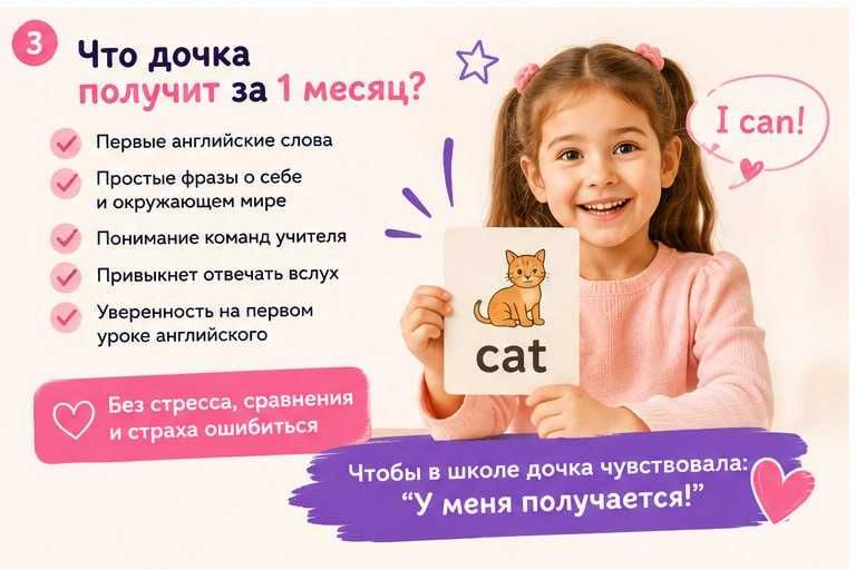 Английский с нуля для девочек 6–7 лет перед школой