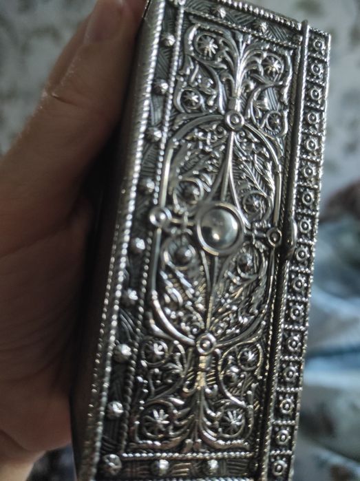 Шкатулка мельхировая