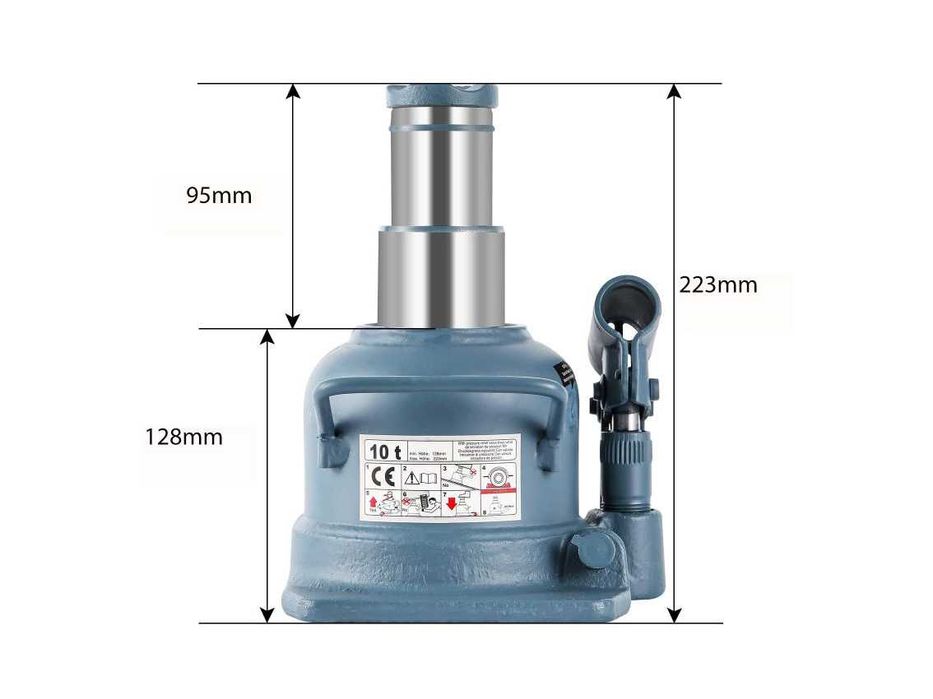 10т Крик нископрофилен хидравличен бутилков двустепенен 55083