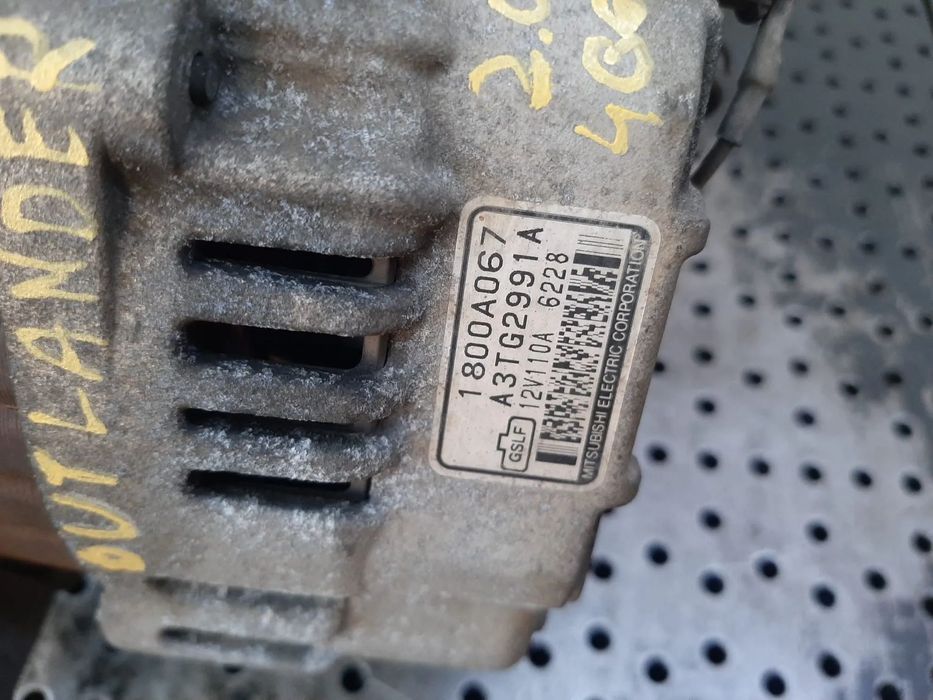 alternator 2.0 b 4g63 mitsubishi outlander 1   2001-2005  1800a067 a3tg2991a