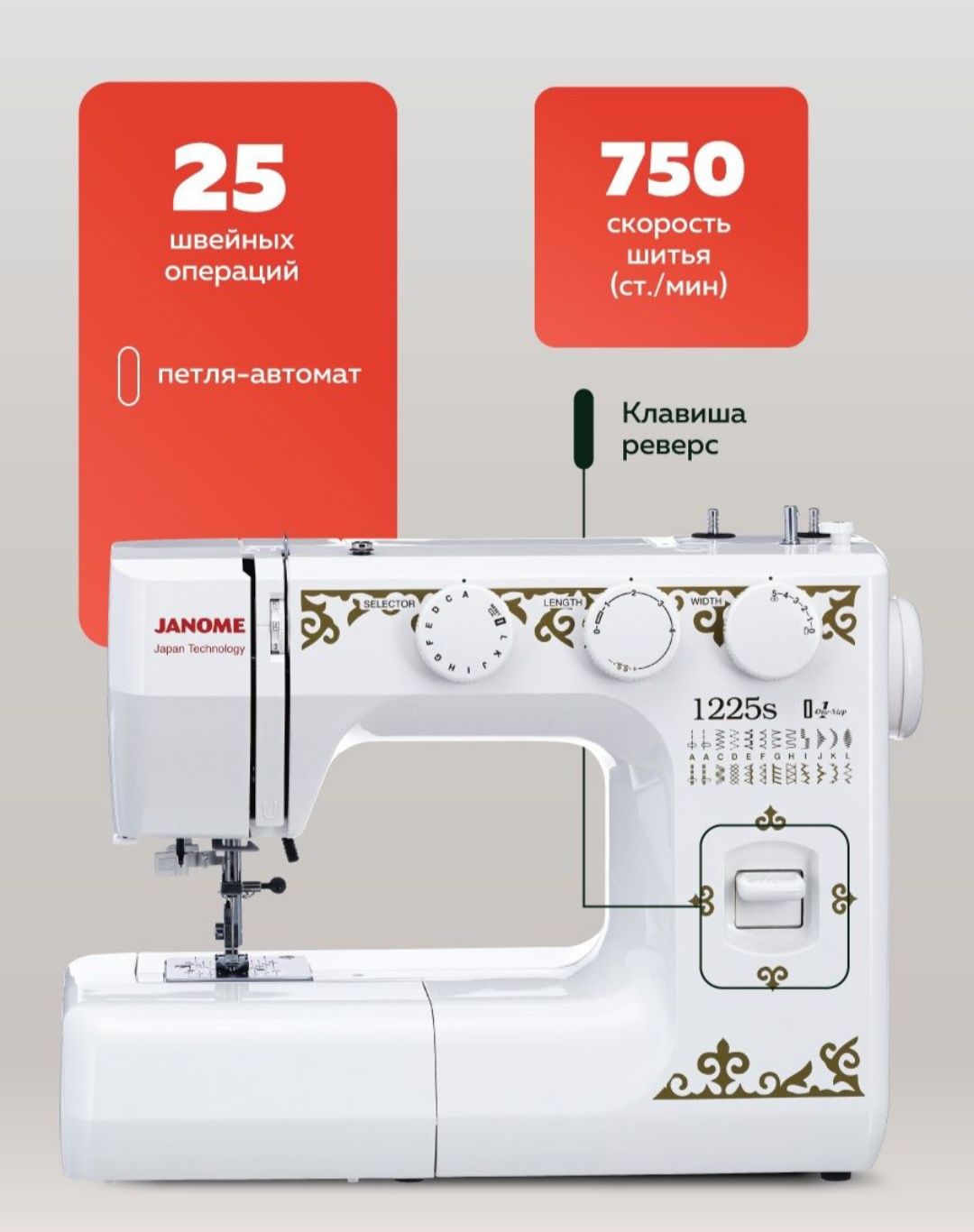 Продам швейную машину janome 1225s: 80 000 тг. - Швейные машины и оверлоки  Талдыкорган на Olx