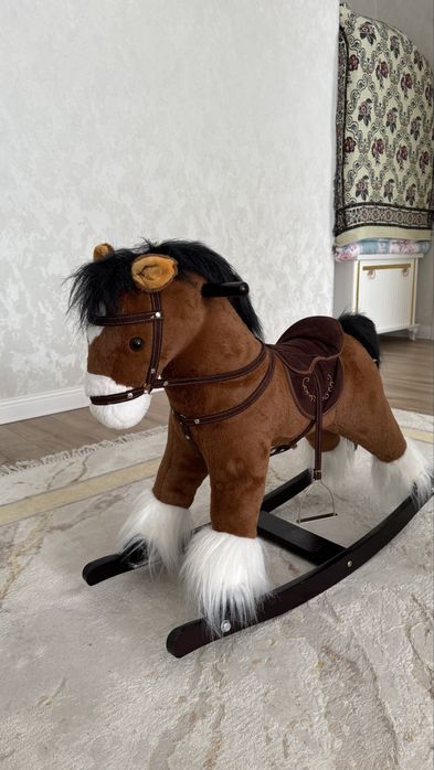 Качалка лошадка, коричневый