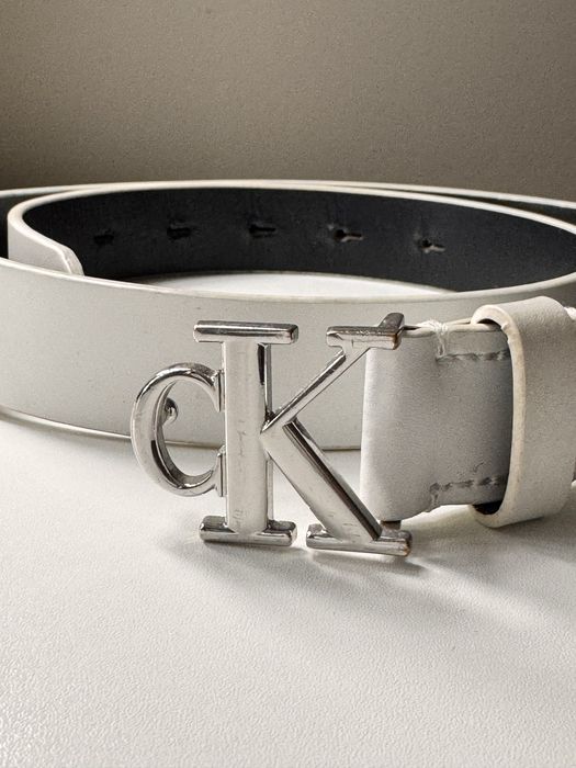 Бял колан Calvin Klein