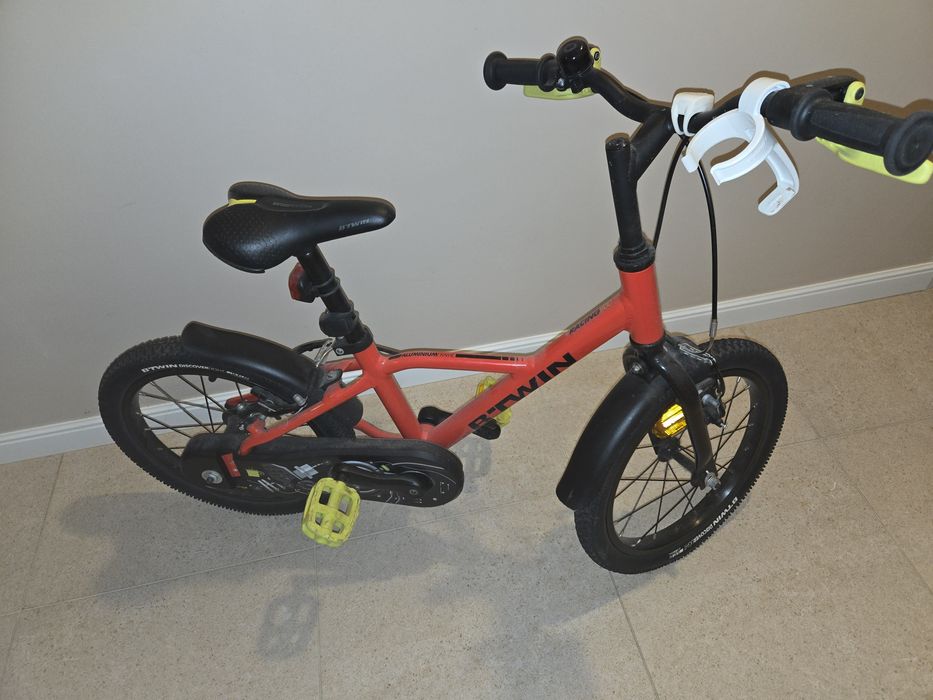 Bicicleta BTwin 16" 4-6 ani rosu