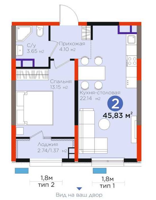 Идеальный вариант для инвестиций: 2-комнатная квартира в ЖК NRG SADO