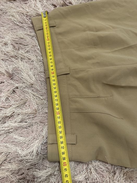 Pantaloni bej camel drepti eleganti cu talie inalta Zara marimea M
