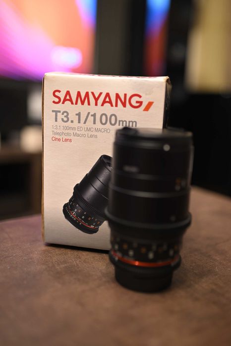 Obiectiv video Samyang 100mm T3.1 VDSLR ED UMC Nikon (nu sony,fuji,canon, mirrorless)