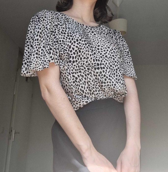 Bluză cu imprimeu leopard Geisha