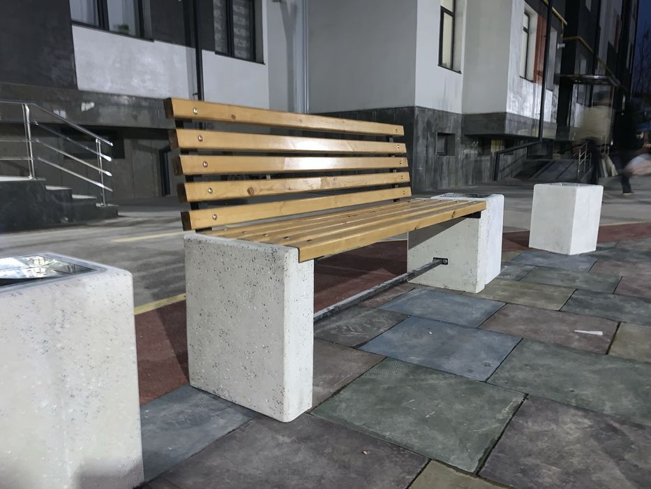 Скамейка урна кашпо мраморная уличная