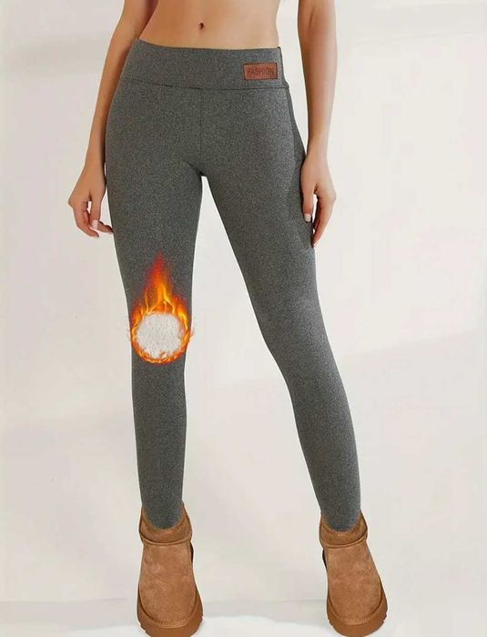 Дамски топъл зимен клин с полар, наличен в сив цвят