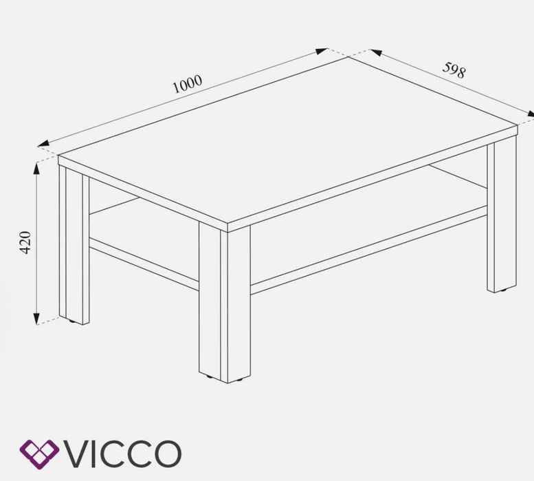 Холна маса 100cm Vicco 1190