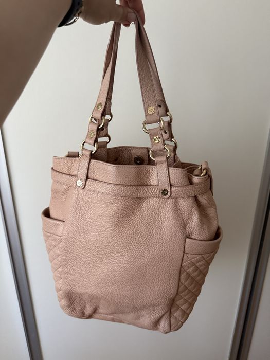 Geanta Musette piele (colectie Cristhelen B) roz pal