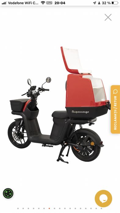 4 Scutere electrice, pentru livrari. Glovo. 100 km. . Cititi anuntul.