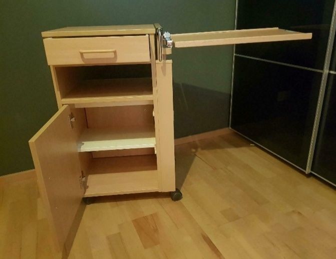 Noptiera pat spital cu măsuță pliabila și rabatabila