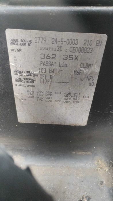 Usi Stanga/Dreapta, Fata/Spate VW Passat B7 cod.LI7F