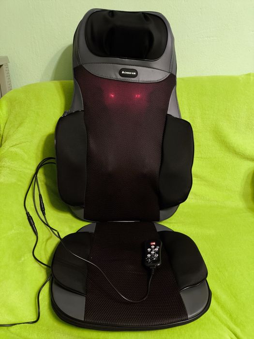 Масажор облегалка за целия гръб и врат и вибрираща седалка