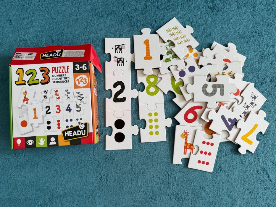 Jocuri copii 2-6 ani Set de 2 Puzzle Headu