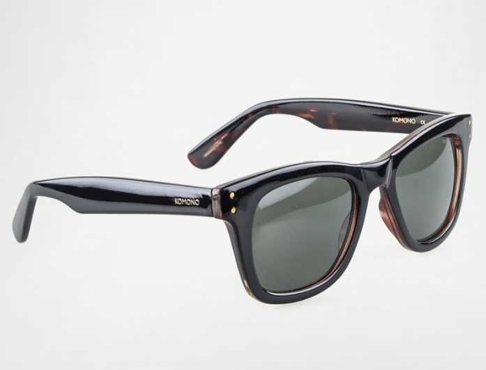 Ochelari de soare unisex premium KOMONO Allen Black tortoise wayfarer