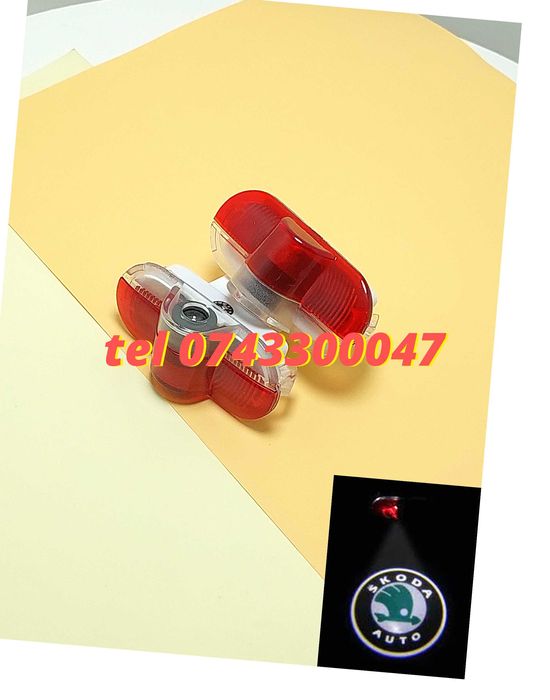 Set 2 Proiectoare Logo Dedicate Skoda Octavia