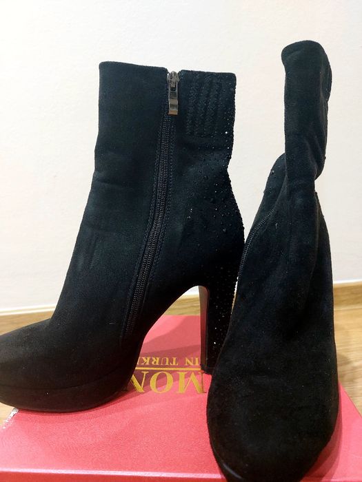 Осенние сапоги, замшевые