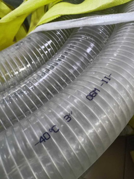 Универсальный прозрачный ПВХ рукав, МБС, напорно-всасывающий -40/+90°C
