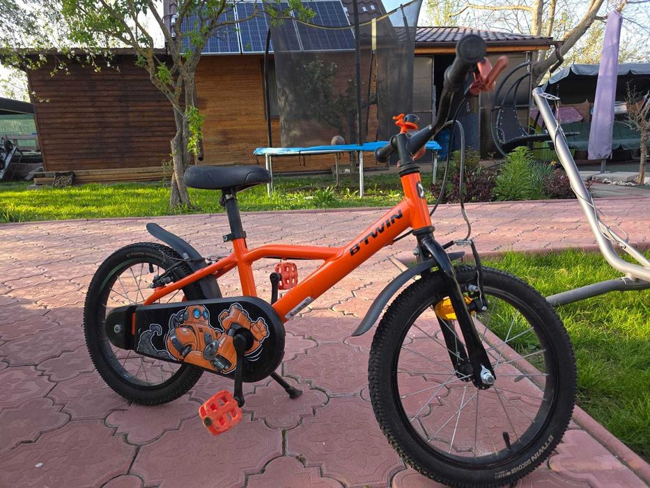 Bicicletă copii 16” B’Twin (4–6 ani) – fără roți ajutătoare