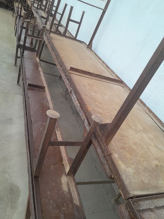 Temir stol stul 14 komplekt.    14 stol 28 stul