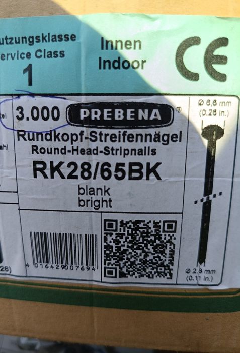 Pistol pneumatic pt. CUIE, profesional PREBENA 7XR-RK90 +cuie 6500 buc