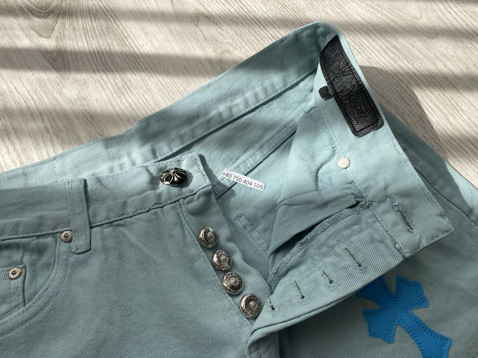 Blugi Chrome Hearts 34 / L - Albastru Deschis