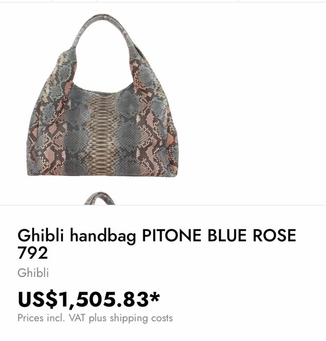 GHIBLI Revolution Genuine Python, 100% Питон чанта