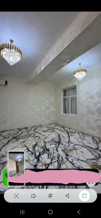 3 хоналик килинган квартира 1 кават 6 микр