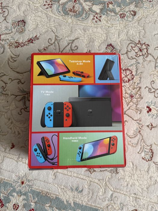 Nintendo Switch OLED Neon Red/Blue + дополнительный геймпад