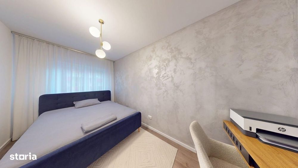 Apartament 3 camere, balcon mare, complet mobilat si utilat