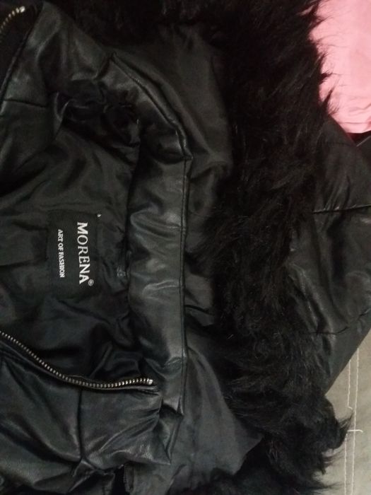 Зимно дамско яке от еко кожа