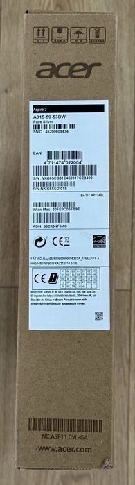 Laptop Acer Aspire 3 A315-59 15.6” Silver i5 16GB 1TB Nou Sigilat
