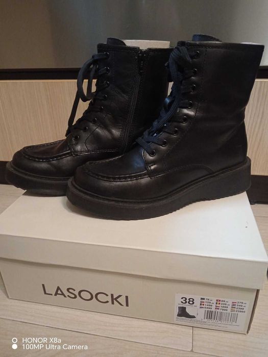 Дамски кожени боти 38