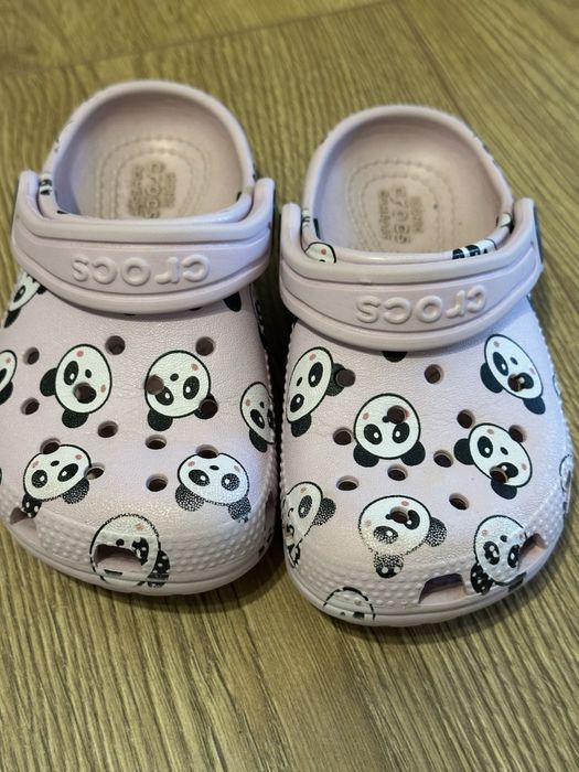 Crocs mov cu ursi panda - copii C8 - 24-25