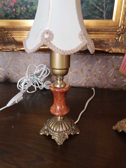 Малки настолни лампи мрамор ,месинг