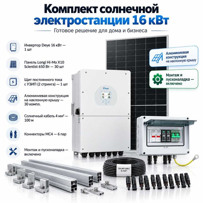 Солнечная электростанция 16 кВт
