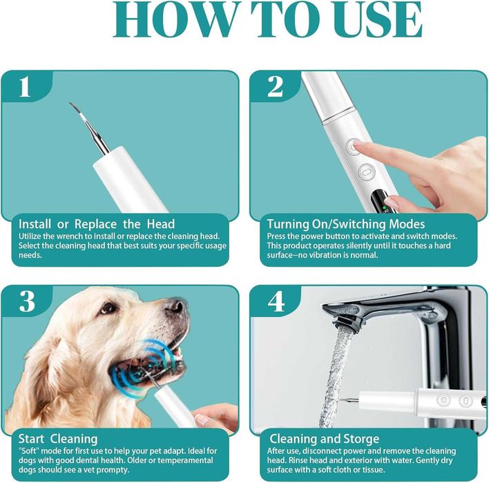 Hauser Комплект за почистване на зъби от зъбен камък и петна, 2 в 1