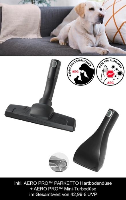 Прахосмукачка с торбичка AEG VX8-4-CR-A, 650W