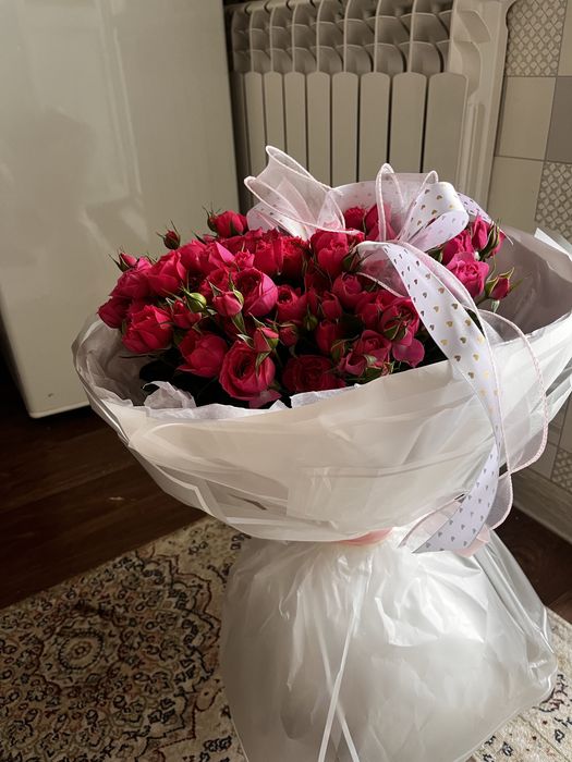 Цветы свежая роза пуч