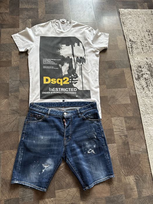 Къси гащи Дискуаред  и блузка от същата марка 100% отигинал размер М