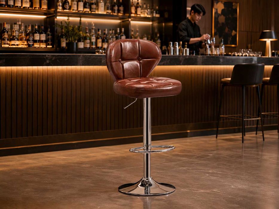 Барный стул 360° aylanuvchi, oshxona kafe salon uchun qulay model uyga
