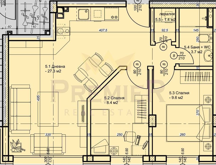 3-стаен в София-Хаджи Димитър площ 71 цена 305000