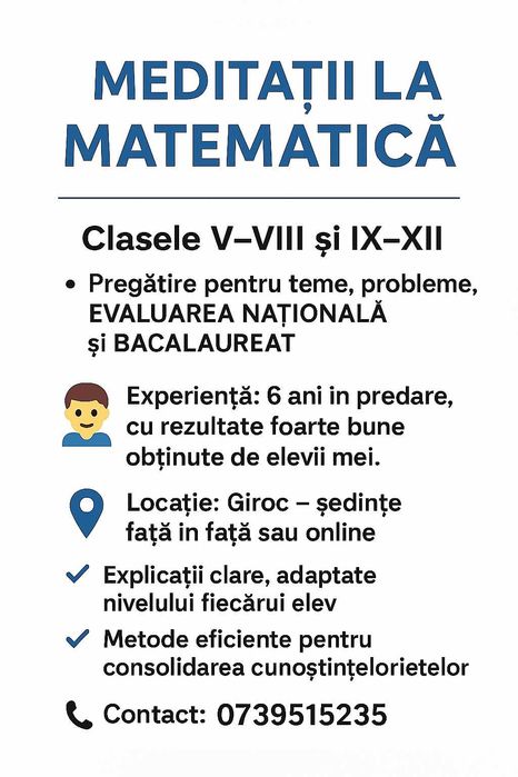 Meditații matematica fizic/online