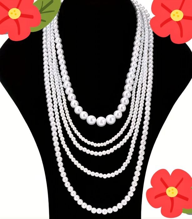 Șirag perle albe