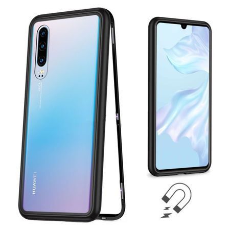 Husa Huawei P30 Pro Magnetica cu spate din sticla + folie privacy